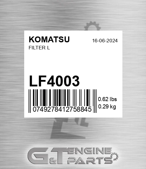 LF4003 KOMATSU Filter L