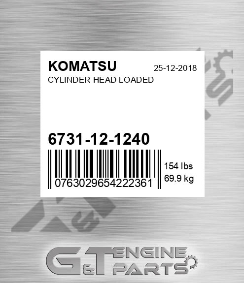 6731-12-1240 Cylinder Head Loaded for KOMATSU