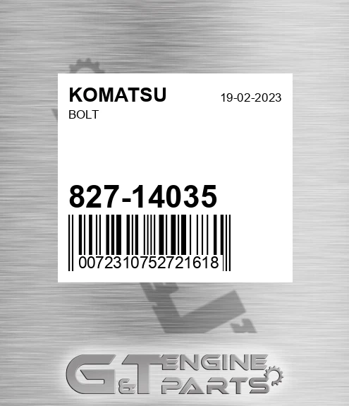 827-14035 Bolt