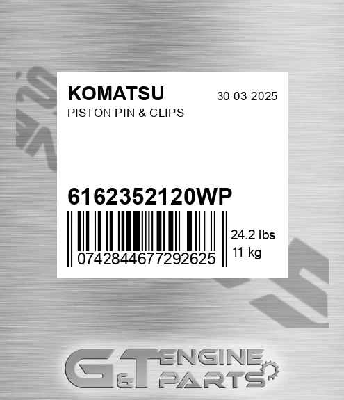 6162-35-2120WP Piston Pin & Clips for KOMATSU