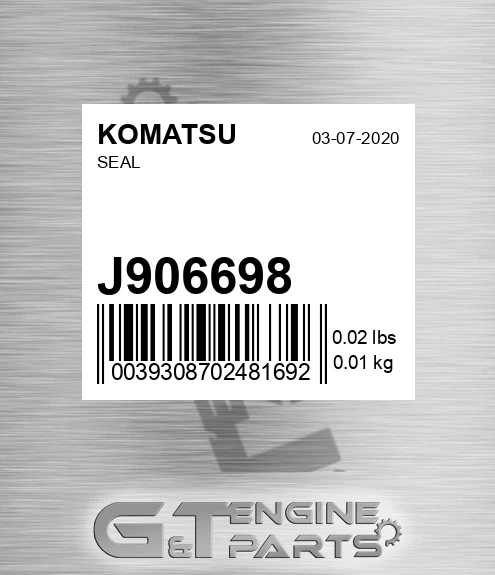 J906698 KOMATSU Seal