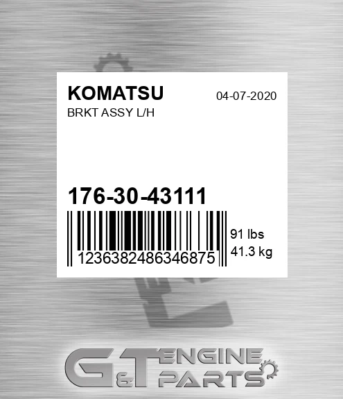 176-30-43111 Brkt Assy L/h for KOMATSU