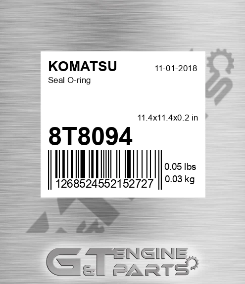 8T8094 Seal O-ring for KOMATSU