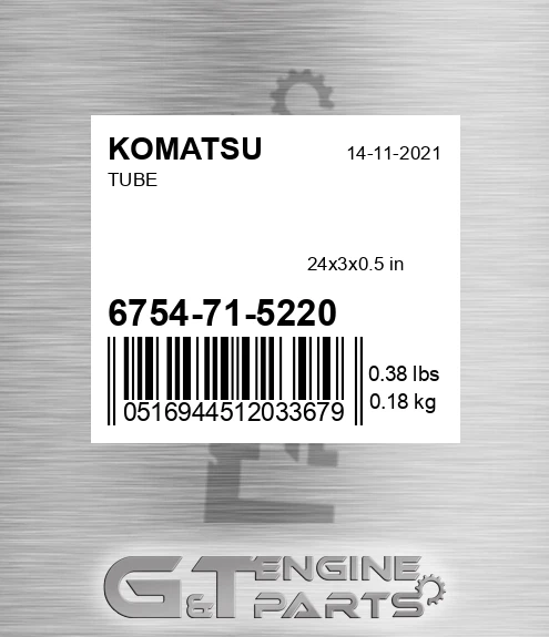 6754-71-5220 Tube for KOMATSU