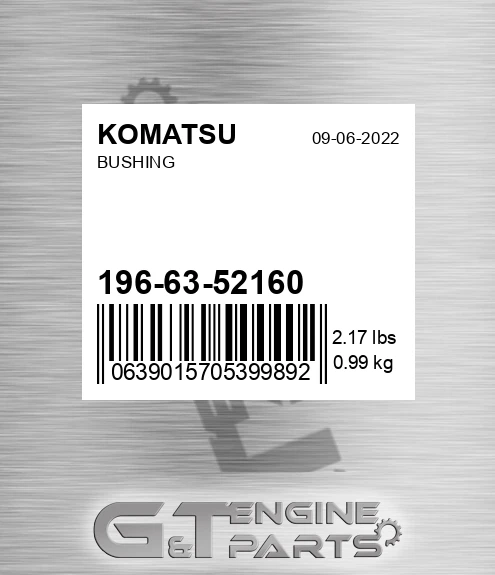 196-63-52160 Bushing for KOMATSU