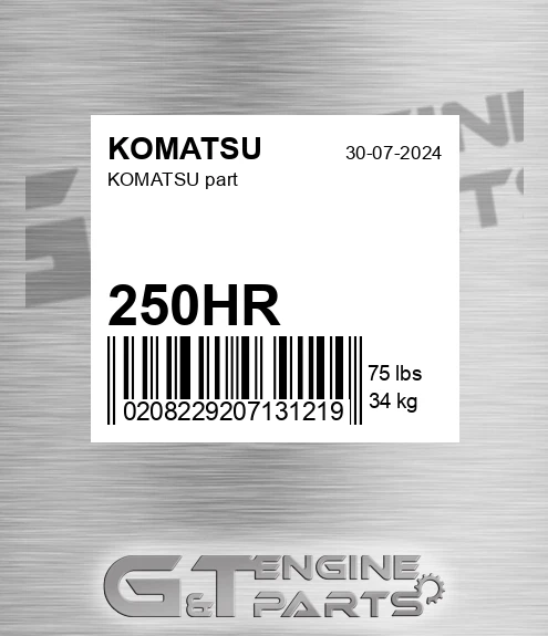250HR Part for KOMATSU