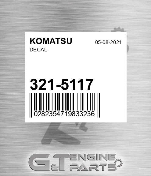 321-5117 Decal for KOMATSU