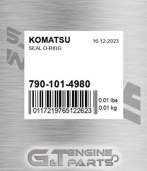790-101-4980 Seal O-ring for KOMATSU