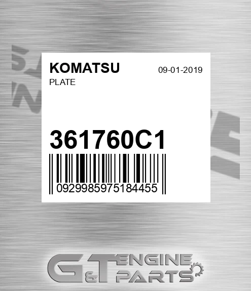 361760C1 Plate for KOMATSU