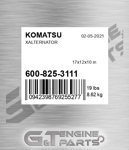 600-825-3111 Xalternator for KOMATSU