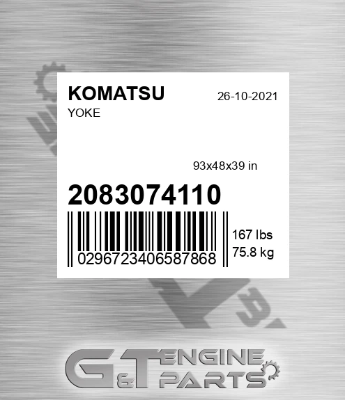 208-30-74110 Yoke for KOMATSU