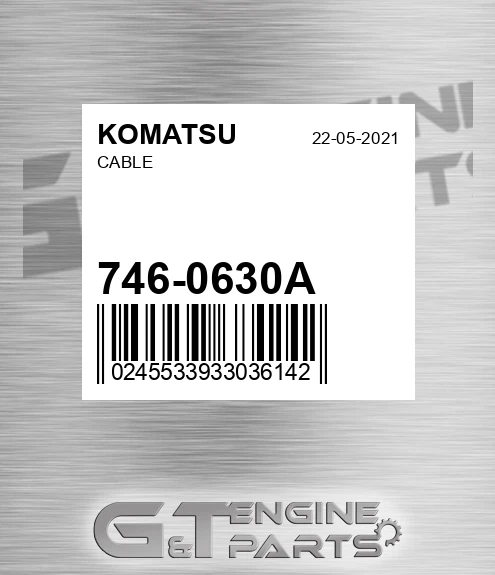 746-0630A Cable for KOMATSU