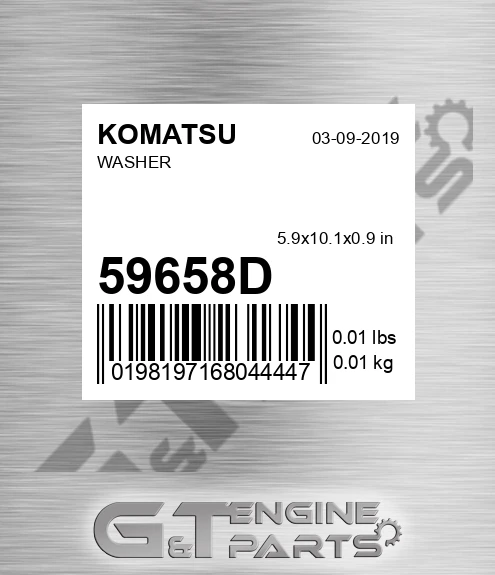 59658D KOMATSU Washer