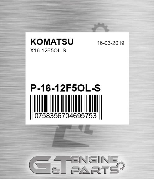 P-16-12F5OL-S X16-12f5ol-s
