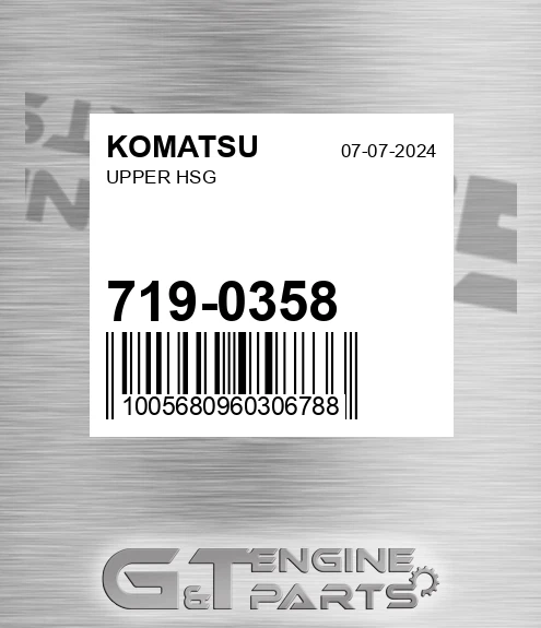 719-0358 Upper Hsg for KOMATSU