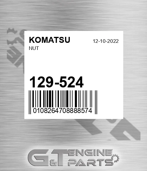 129-524 KOMATSU Nut