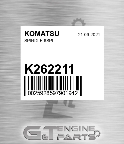 K262211 KOMATSU Spindle 6spl