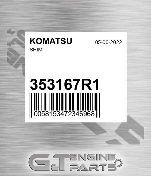 353167R1 Shim for KOMATSU