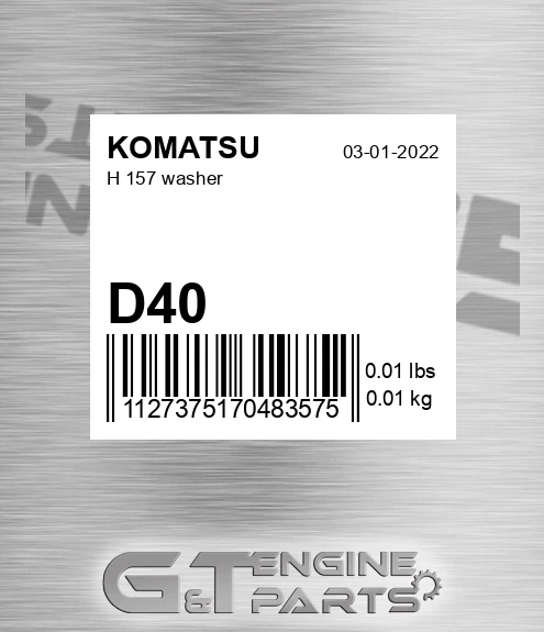 D40 H 157 Washer