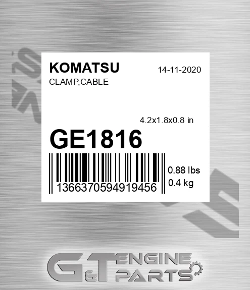 GE1816 Clamp,cable for KOMATSU