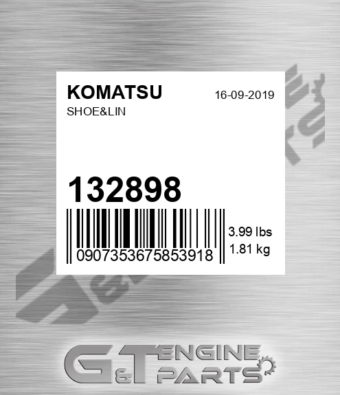 132898 Shoe&lin for KOMATSU