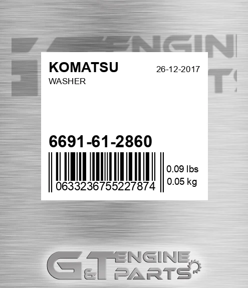 6691-61-2860 Washer