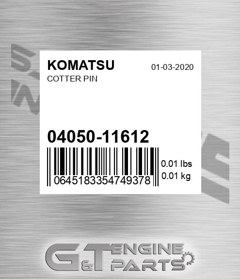 0405011612 Cotter Pin
