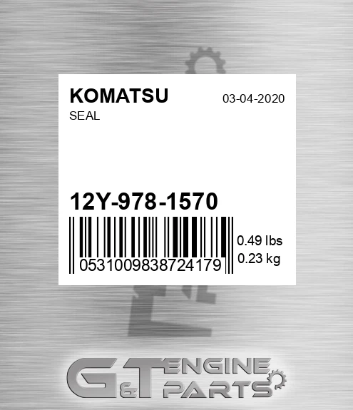 12Y-978-1570 Seal for KOMATSU