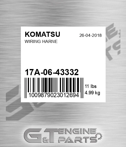 17A-06-43332 Wiring Harne for KOMATSU