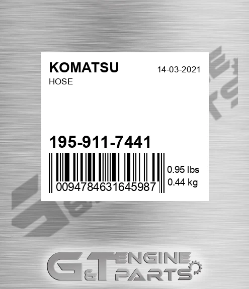 195-911-7441 Hose for KOMATSU