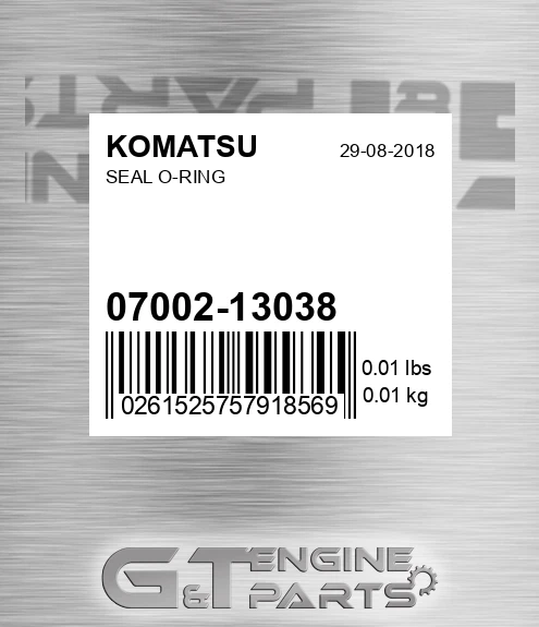 07002-13038 Seal O-ring for KOMATSU