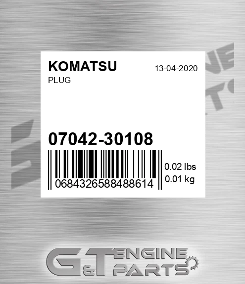 07042-30108 Plug for KOMATSU