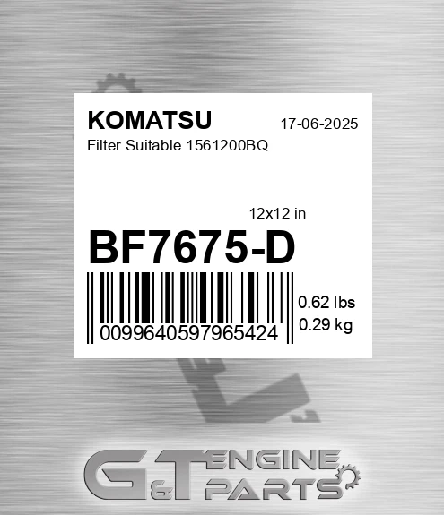 BF7675-D KOMATSU Filter Suitable 1561200bq