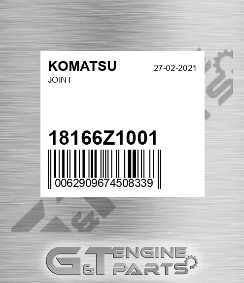 18166-Z1001 Joint for KOMATSU