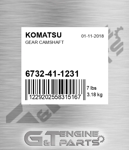 6732-41-1231 Gear Camshaft for KOMATSU