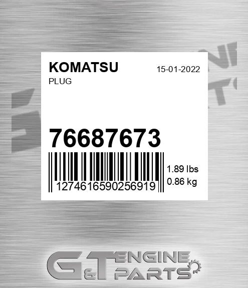 76687673 KOMATSU Plug