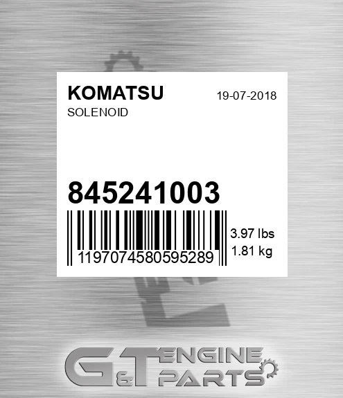 845241003 Solenoid for KOMATSU