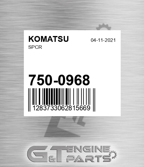 750-0968 Spcr for KOMATSU
