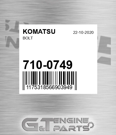 710-0749 Bolt for KOMATSU