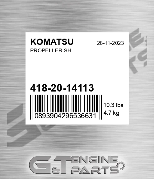 418-20-14113 Propeller Sh for KOMATSU
