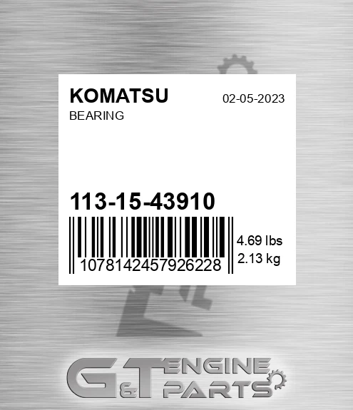 113-15-43910 Bearing for KOMATSU
