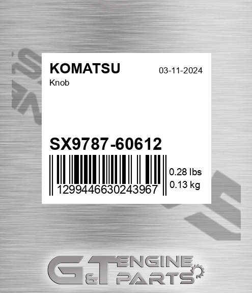 SX9787-60612 Knob for KOMATSU