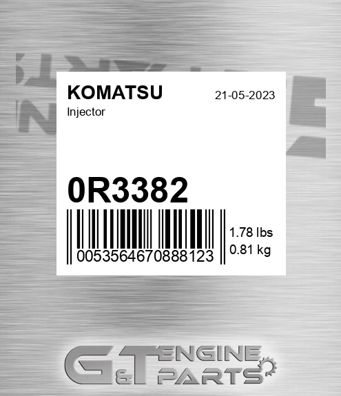0R3382 Injector for KOMATSU