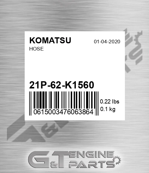 21P-62-K1560 Hose for KOMATSU