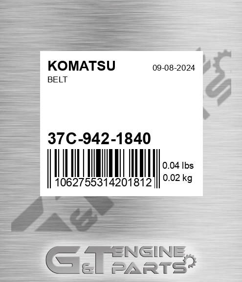 37C-942-1840 Belt for KOMATSU