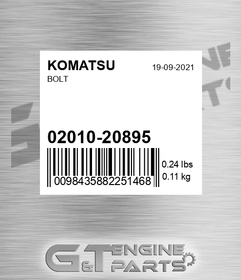 02010-20895 Bolt for KOMATSU