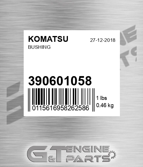 390601058 Bushing for KOMATSU