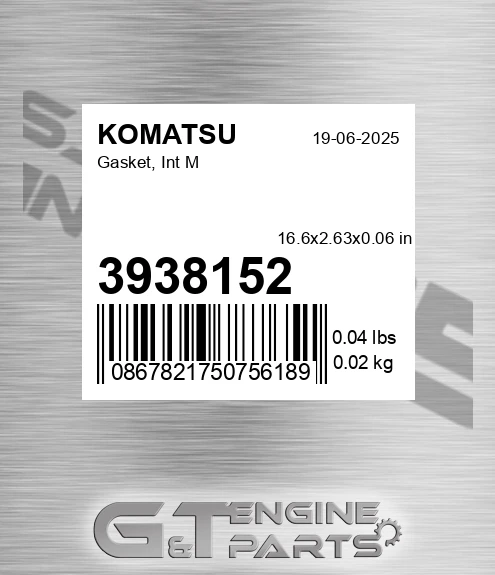 3938152 Gasket, Int M