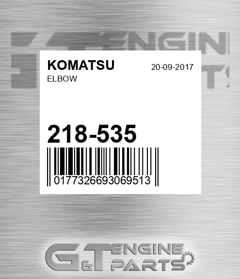 218-535 Elbow for KOMATSU