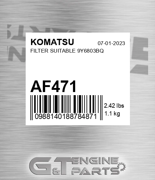 AF471 KOMATSU Filter Suitable 9y6803bq